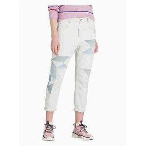 Isabel Marant Etoile Lea Patchwork Star Jeans FR 34 x 30 US XS Blue $365